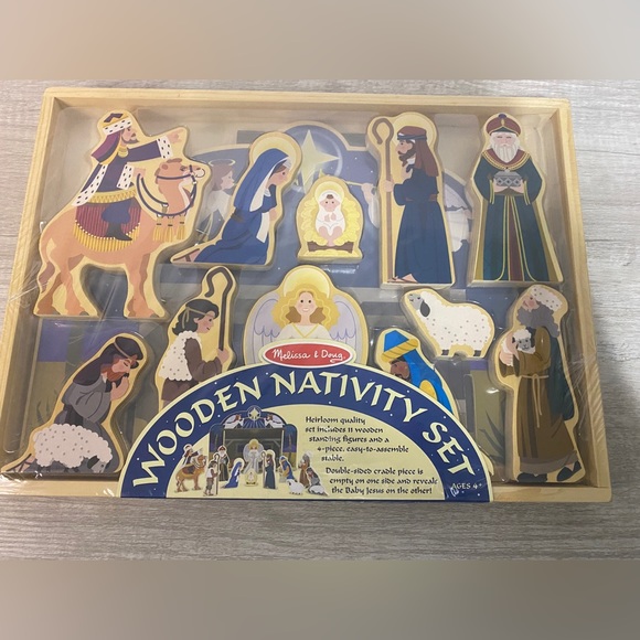 Melissa & Doug Toys Melissa Doug Wooden Nativity Set 1 Standing